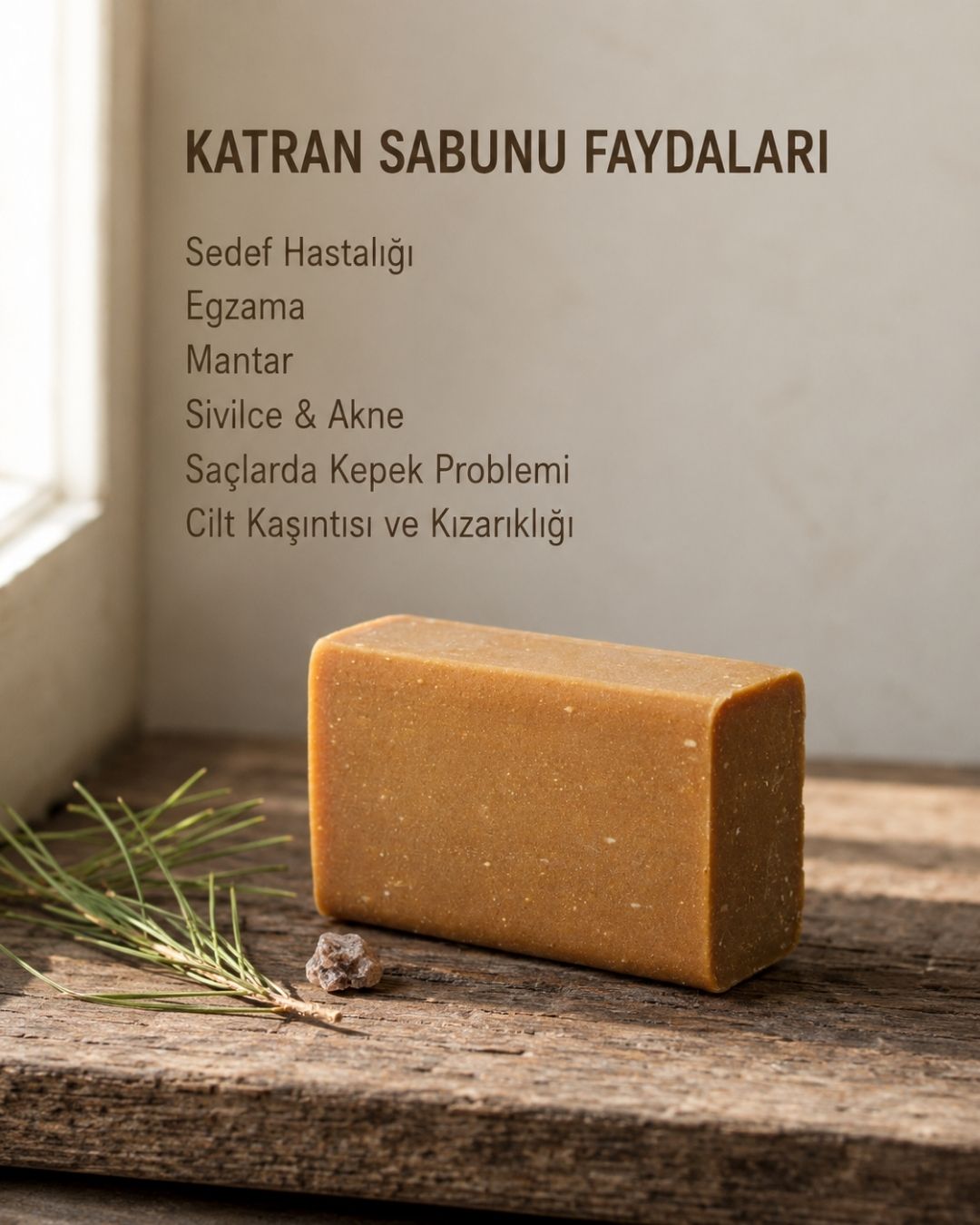 Egzama, Sedef, Kepek ve Sivilce Karşıtı Yoğun Bakım katran & Kükürt Sabunu